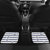 Anchor Rope Nautical  Pattern Front And Back Car Mats