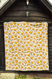 Fried Eggs Pattern Print Design 02 Premium Quilt