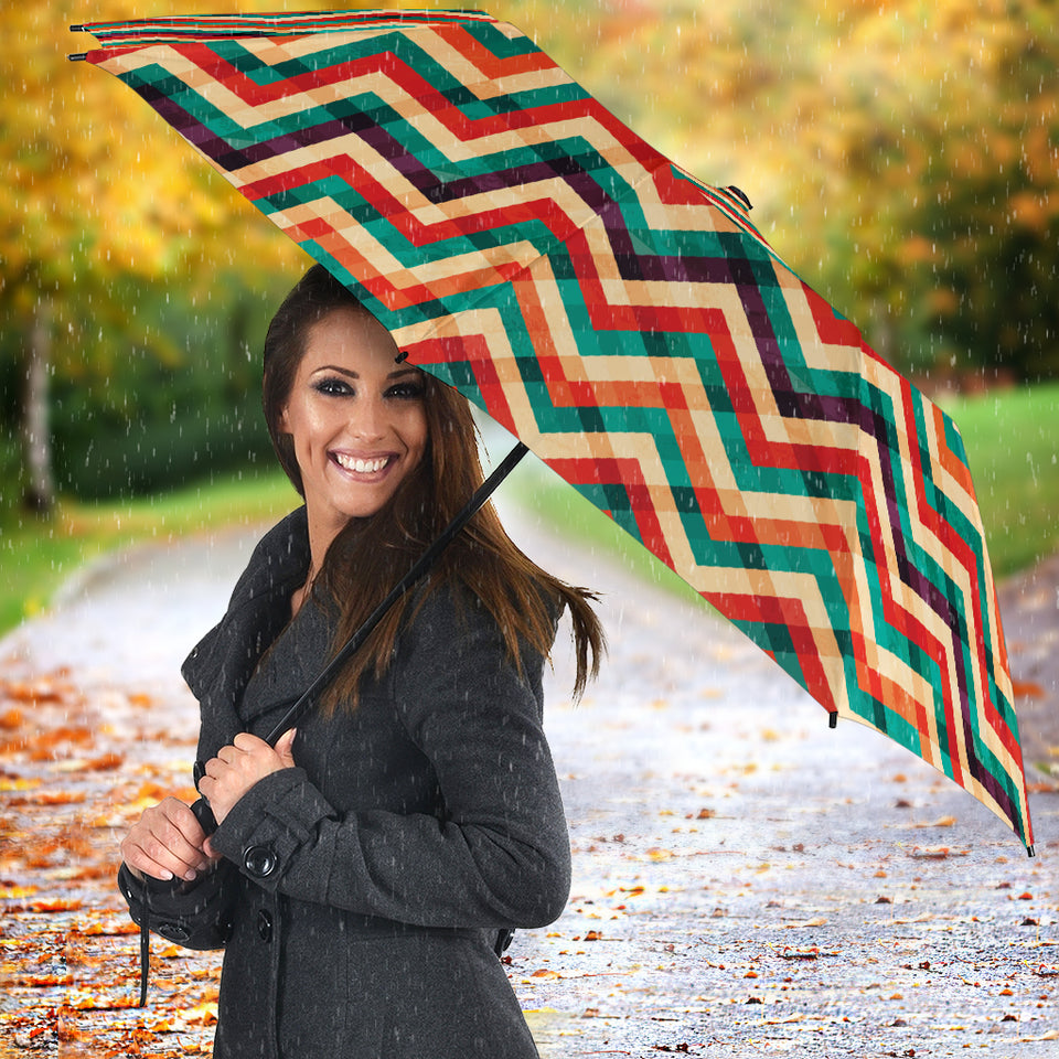 Zigzag  Chevron Colorful Pattern Umbrella