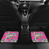 Chameleon Lizard Pattern Pink Background Front And Back Car Mats