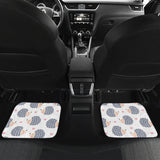 Hedgehog Pattern Print Design 04 Front and Back Car Mats