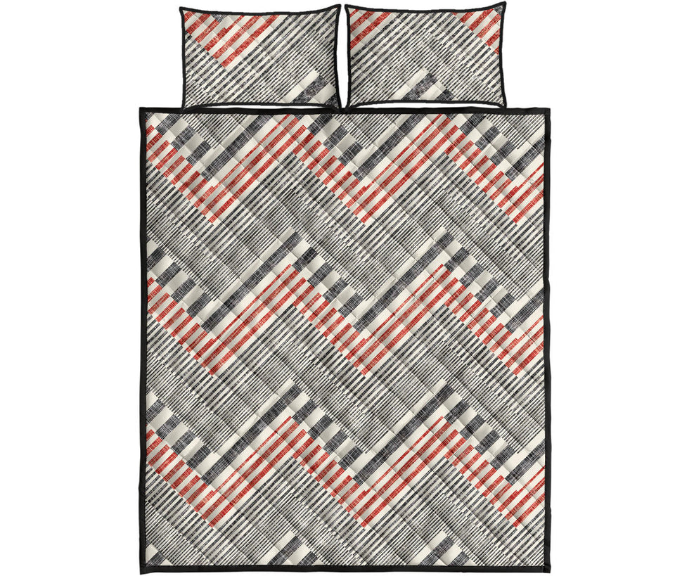 zigzag chevron striped pattern Quilt Bed Set