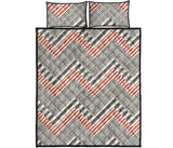 zigzag chevron striped pattern Quilt Bed Set