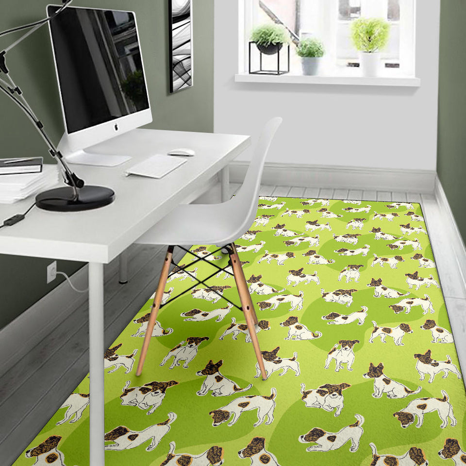 Jack Russel Pattern Print Design 01 Area Rug
