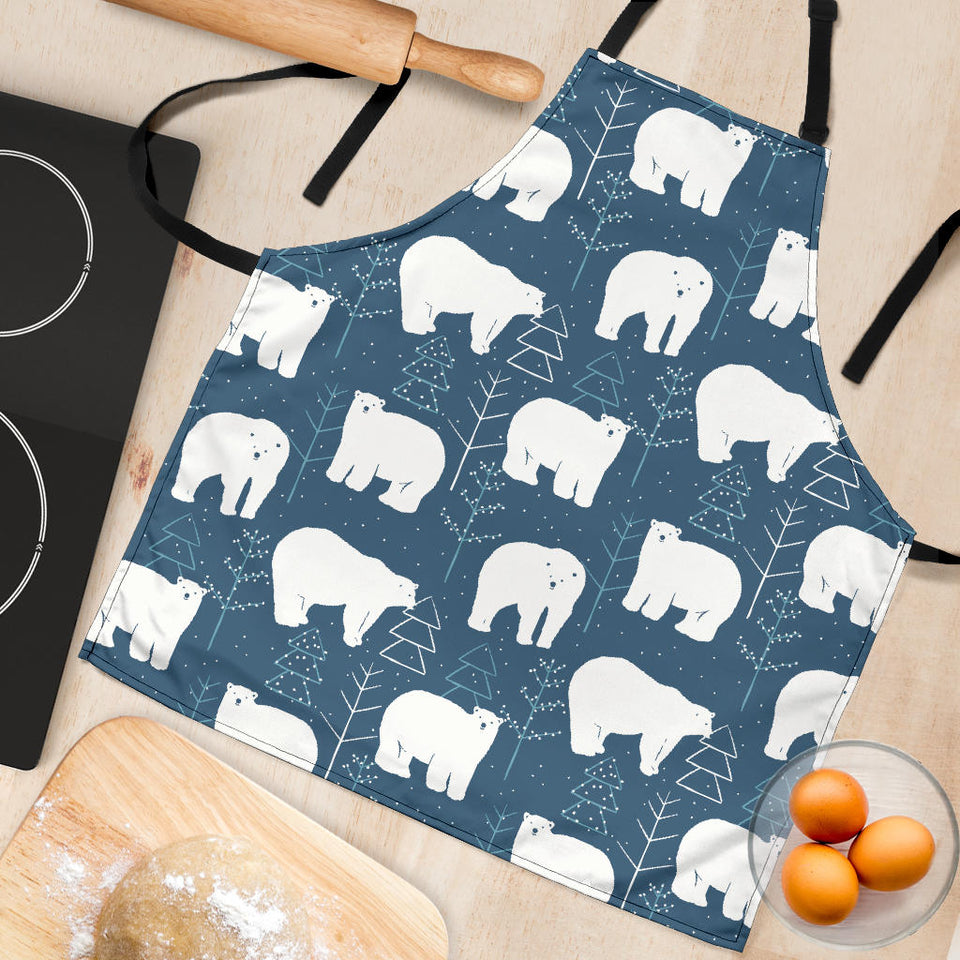 Polar Bear Mother Her Child Pattern Adjustable Apron