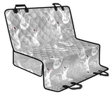 White Swan Gray Background Dog Car Seat Covers