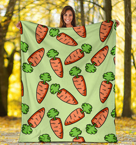 Carrot Pattern Print Design 05 Premium Blanket