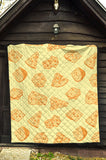 Cheese Design Pattern Premium Quilt.