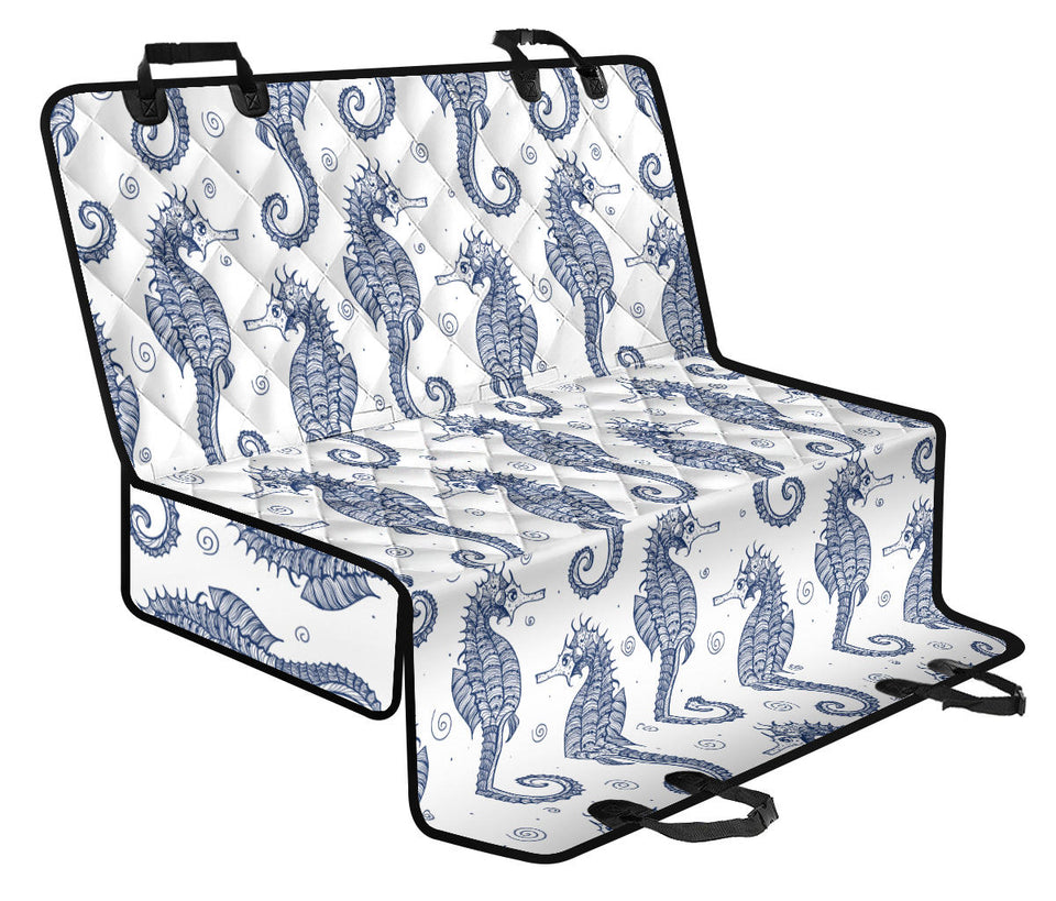 Seahorse Pattern Background Dog Car Seat Covers
