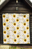 Beautiful Sunflowers Pattern Premium Quilt