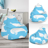 Cute White Sea Lion Seals Pattern Bean Bag Cover