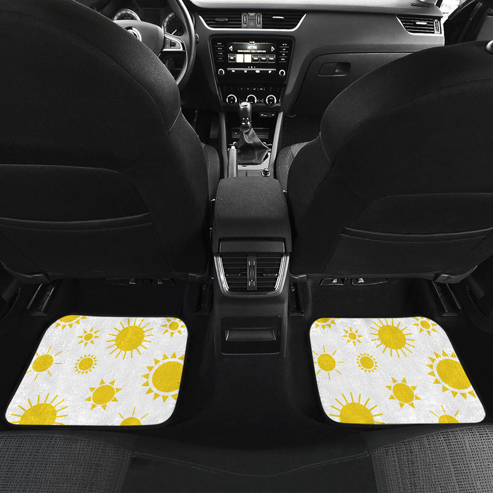 Sun Pattern Front And Back Car Mats