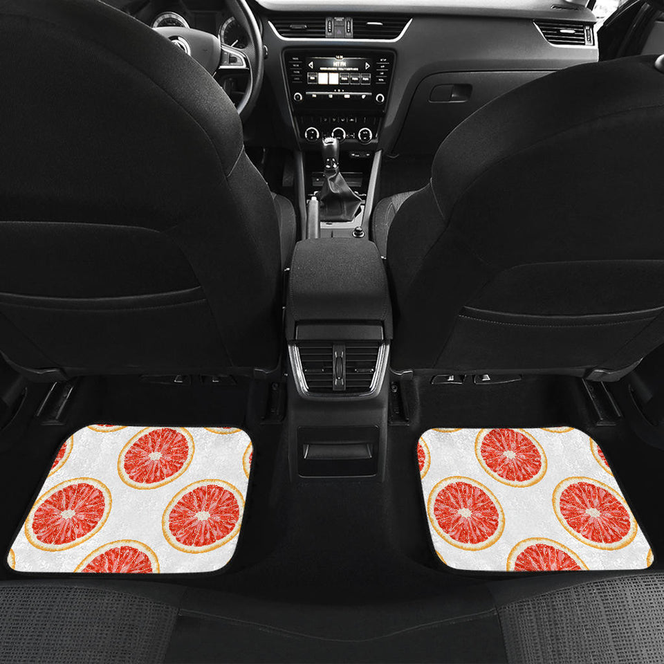 Grapefruit Pattern Front And Back Car Mats