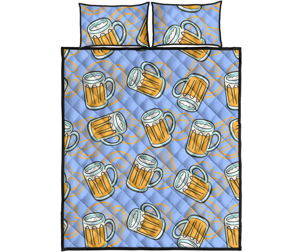 Beer pattern Quilt Bed Set