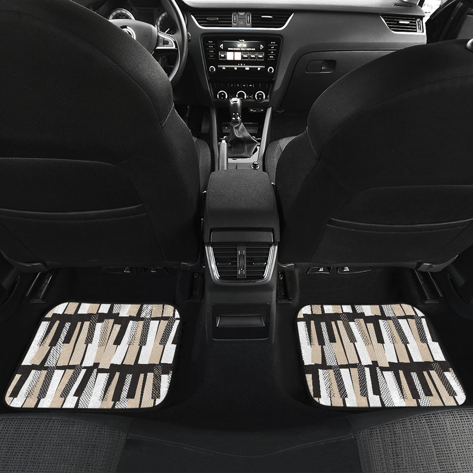 Piano Pattern Print Design 04 Front and Back Car Mats