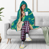 Crocodile Pattern Hooded Blanket