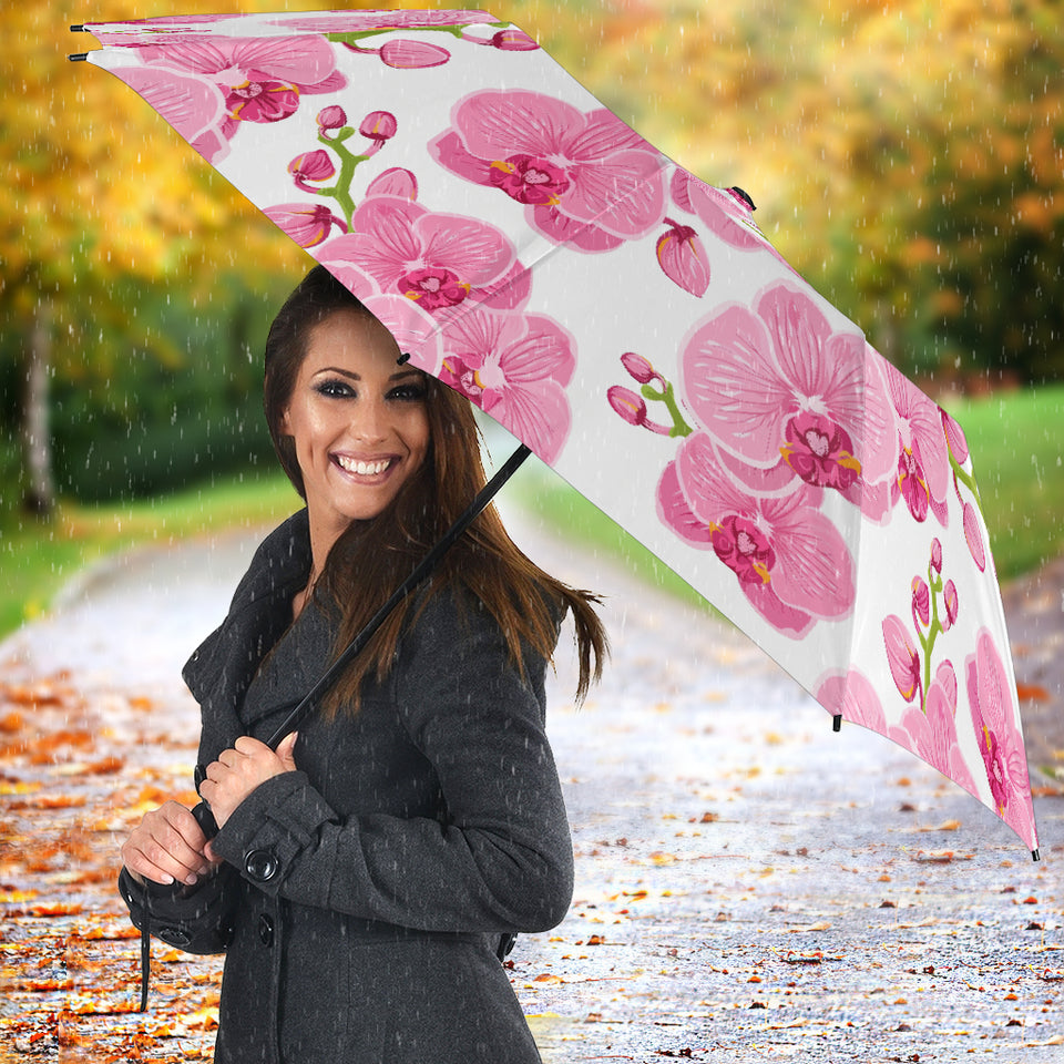 Pink Purple Orchid Pattern Background Umbrella