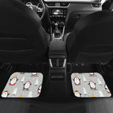 Cute Penguin Christmas Pattern Front And Back Car Mats