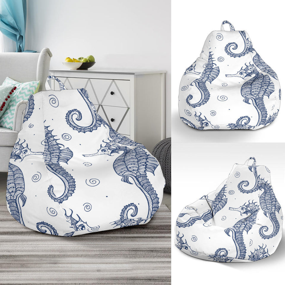 Seahorse Pattern Background Bean Bag Cover