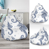 Seahorse Pattern Background Bean Bag Cover