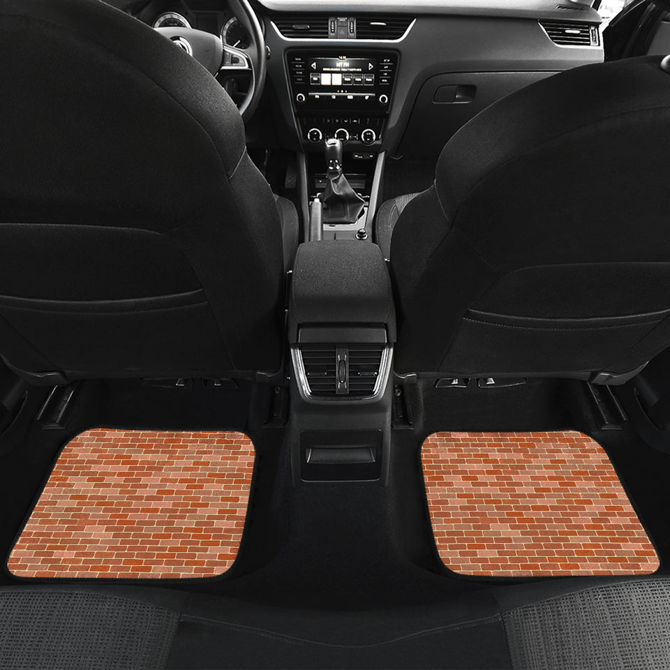 Brick Printed Pattern Print Design 02 Front and Back Car Mats
