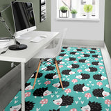 Hedgehog Pattern Print Design 03 Area Rug