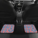 Eiffel Tower Pattern Print Design 02 Front and Back Car Mats