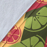 Cool Geometric Lime Pattern Premium Blanket