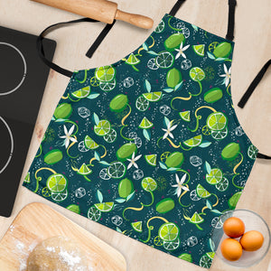 Lime Ice Flower Pattern Adjustable Apron