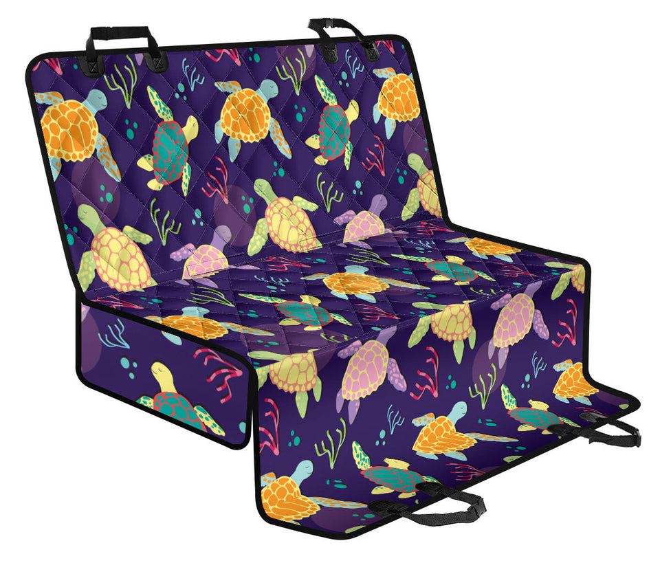 Colorful Sea Turtle Pattern Dog Car Seat Covers