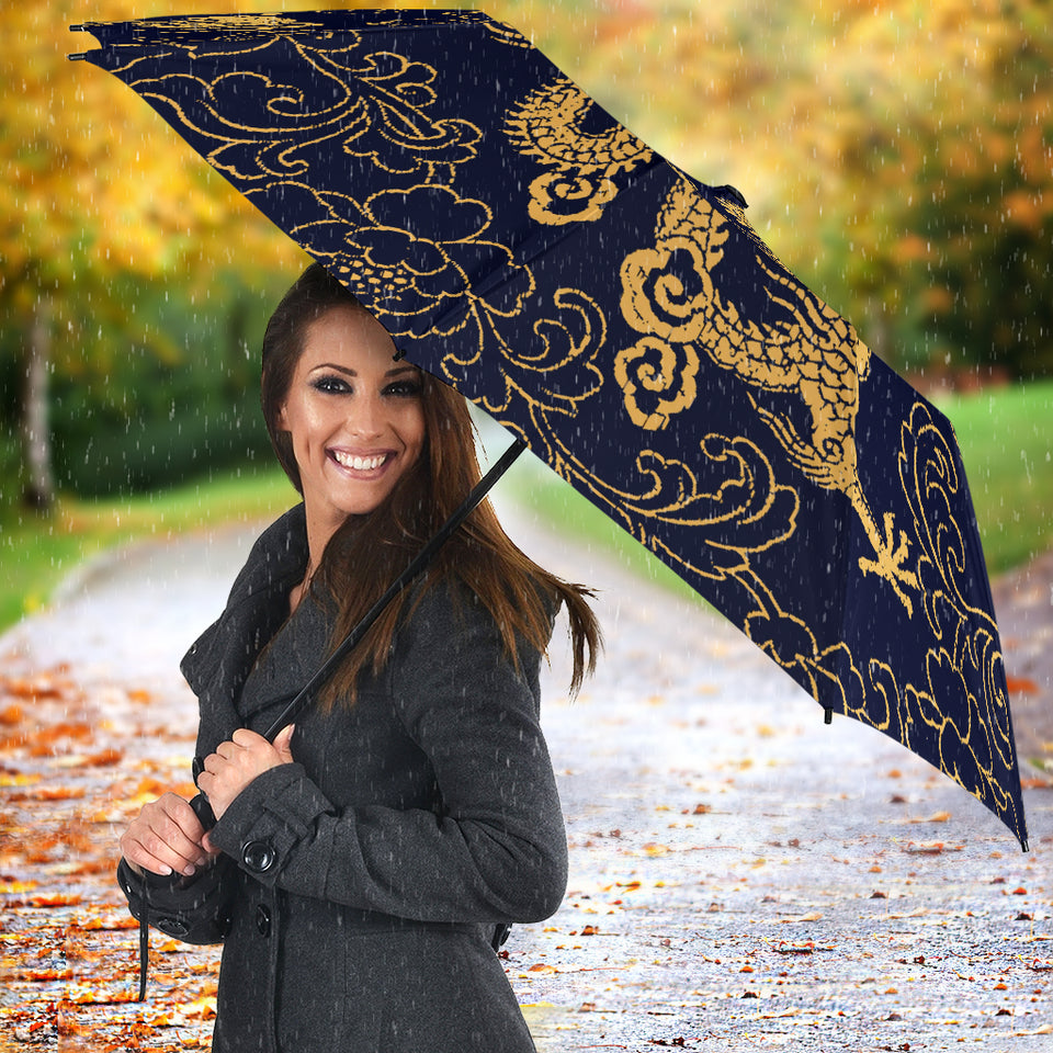 Gold Dragon Pattern Umbrella
