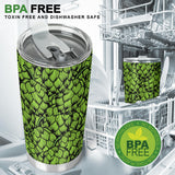 Green Hop Pattern Tumbler