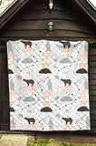 Polar Bears Star Poka Dot Pattern Premium Quilt