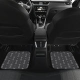 Engine Piston Black Background Pattern Print Design 02 Front and Back Car Mats