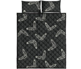 Hand drawn boomerang Australian aboriginal ornament Quilt Bed Set