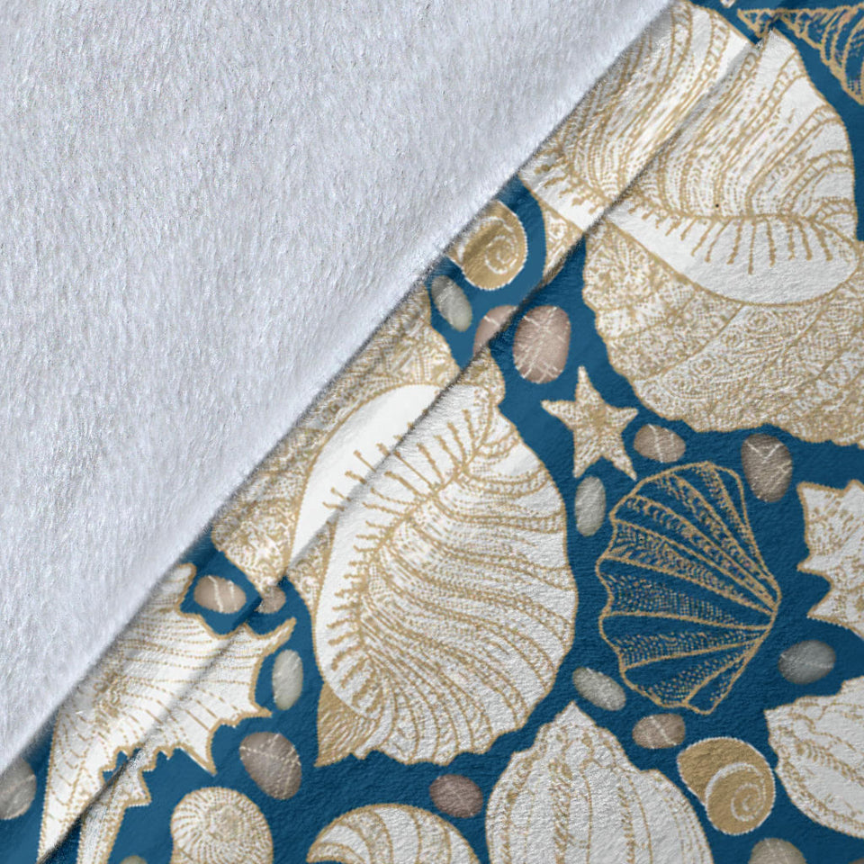 Shell Polynesian Tribal Design Pattern Premium Blanket