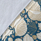 Shell Polynesian Tribal Design Pattern Premium Blanket