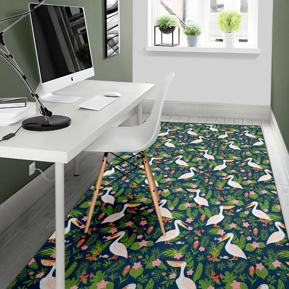 Pelican Pattern Print Design 05 Area Rug