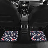 Deers Winter Christmas Pattern Front And Back Car Mats