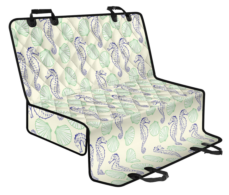 Seahorse Shell Pattern Dog Car Seat Covers