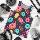 Colorful donut glaze pattern Men Tank Top