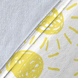 Hand Drawn Sun Pattern Premium Blanket
