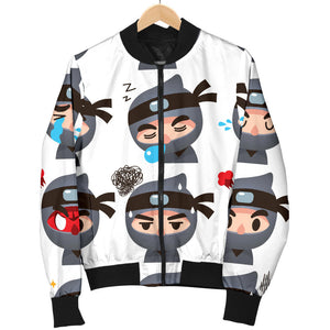 Cute Ninja Design Pattern Women'S Bomber Jacket