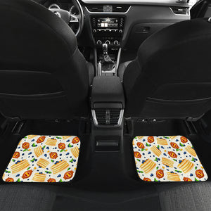 Pancake Pattern Print Design 02 Front and Back Car Mats