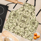 Light Green Camo Camouflage Pattern Adjustable Apron
