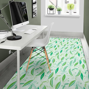 Green Peas Pattern Print Design 01 Area Rug