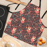 Fox Leaves Mushroom Pattern Adjustable Apron