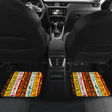 Egypt Hieroglyphics Pattern Print Design 01 Front and Back Car Mats