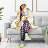 Bee Honeycomb Seamless Design Pattern Hooded Blanket