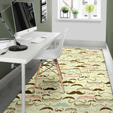 Mustache Beard Pattern Print Design 01 Area Rug